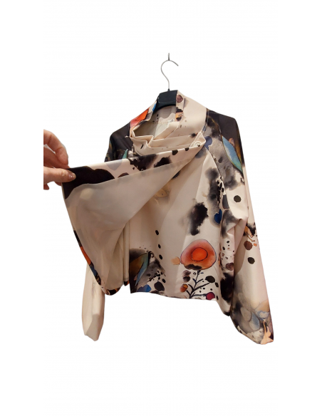 Chaqueta cuello cruzada plus size