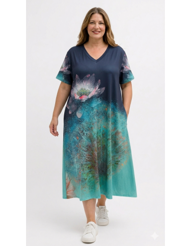 copy of Vestido Largo Estampado de...