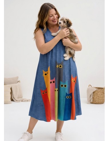 copy of Vestido Largo Estampado de...