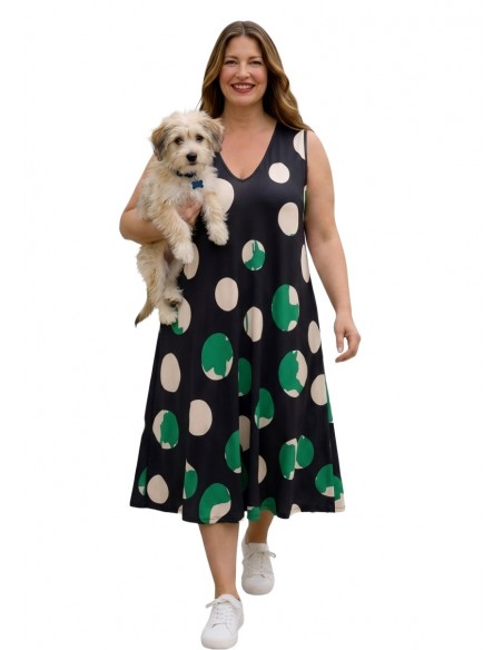copy of Vestido Largo Estampado de Hojas Boho Chic - Especial Tallas Grandes