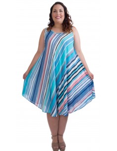 Vestido playa rayas azul