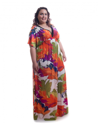 Vestido largo hojas