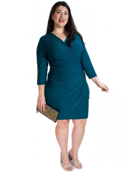 Vestido cruzado azul