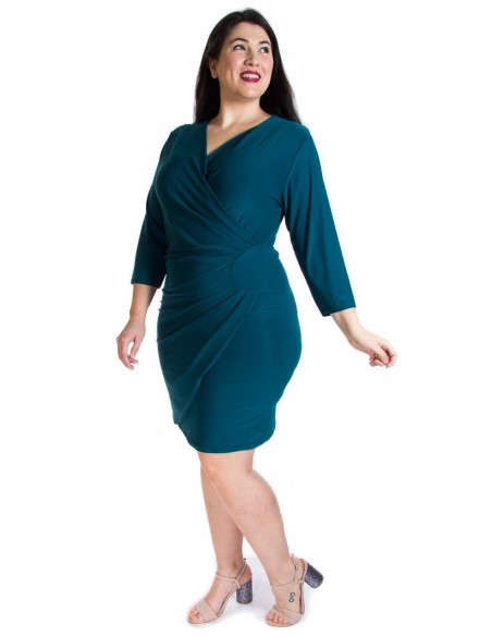 Vestido cruzado azul