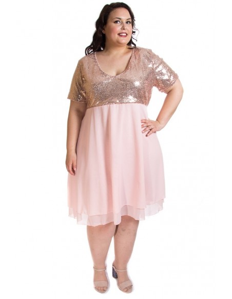 Vestido rosa lentejuelas