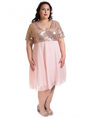Vestido rosa lentejuelas