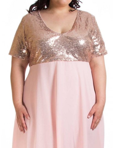 Vestido rosa lentejuelas