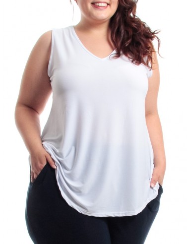 Camiseta pico blanca