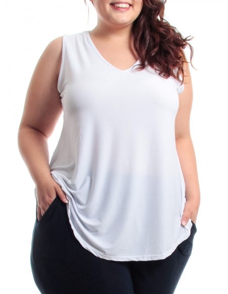 Camiseta pico blanca