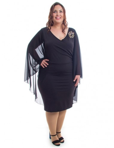 Vestido negro capa