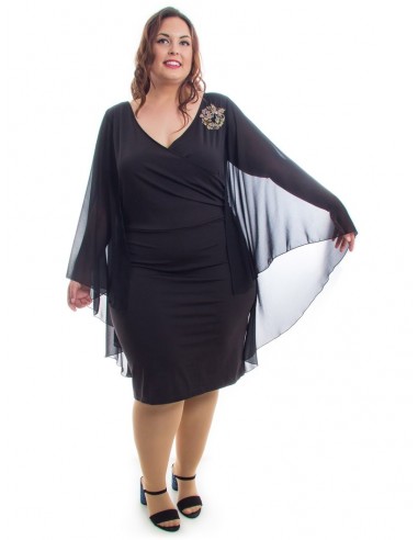 Vestido negro capa