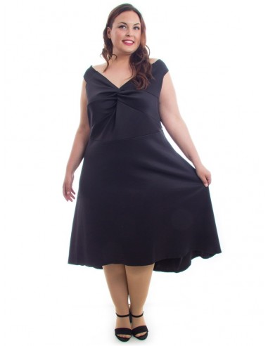 Vestido negro nudo