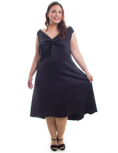 Vestido negro nudo