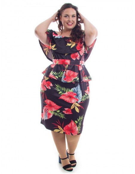 Vestido volante multicolor