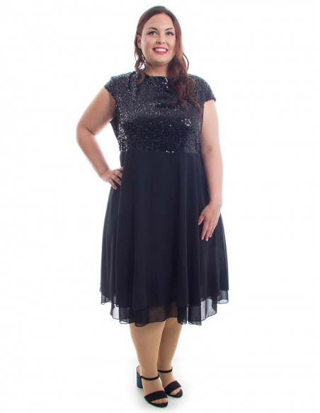 Vestido negro lentejuelas