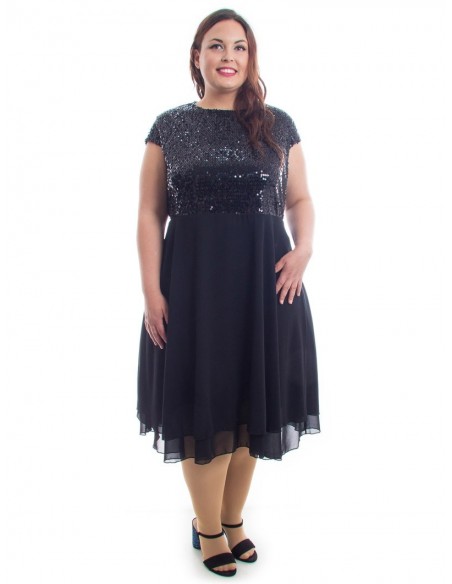 Vestido negro lentejuelas