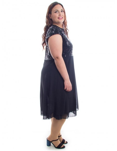 Vestido negro lentejuelas