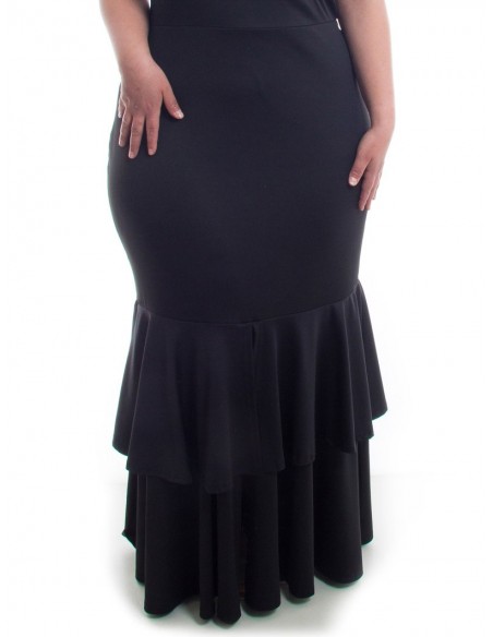Vestido sirena volante negro