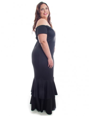Vestido sirena volante negro