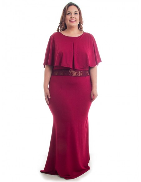 Vestido sirena granate