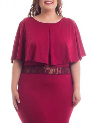 Vestido sirena granate