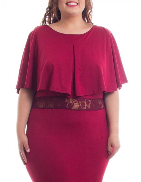 Vestido sirena granate