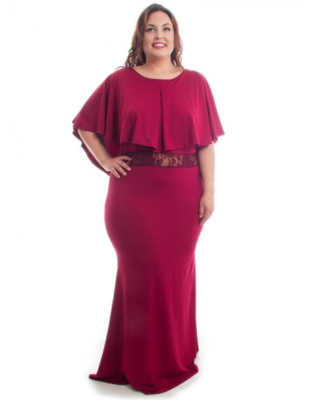 Vestido sirena granate