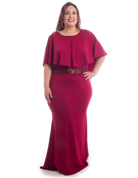Vestido sirena granate