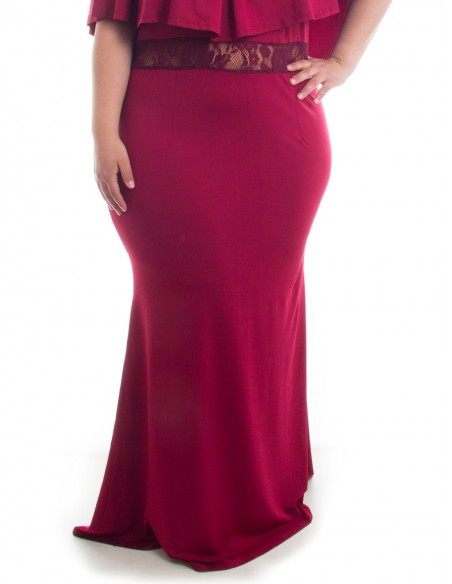 Vestido sirena granate
