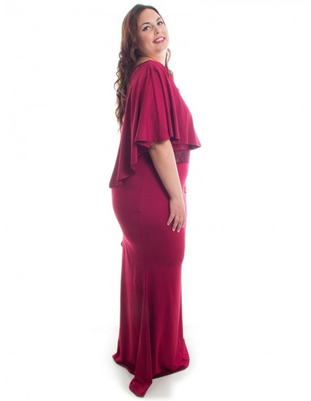 Vestido sirena granate