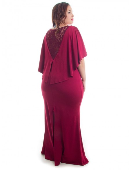 Vestido sirena granate