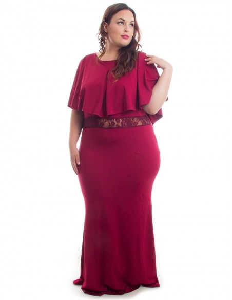 Vestido sirena granate