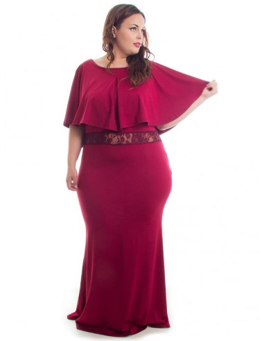 Vestido sirena granate