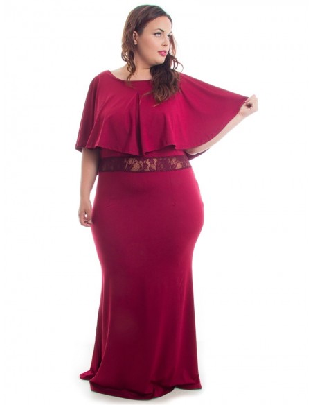 Vestido sirena granate