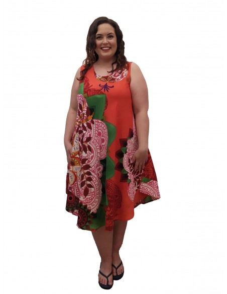 Vestido tirante multicolor