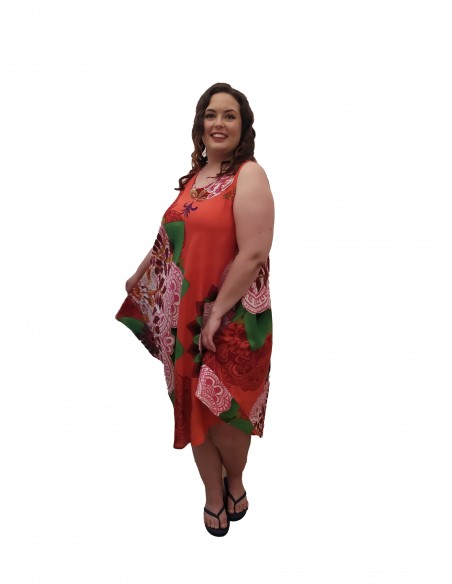 Vestido tirante multicolor