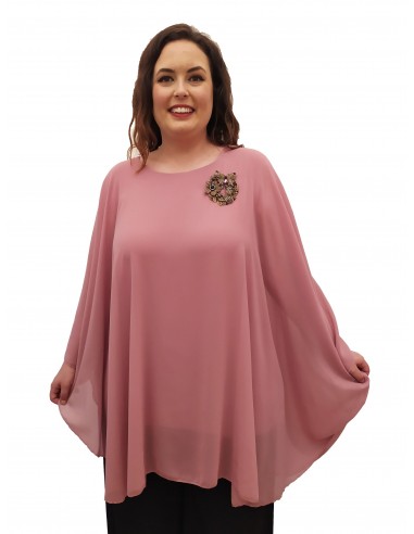 Blusón fiesta tallas grandes rosa