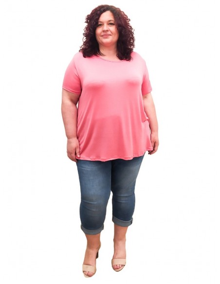 Camiseta básica rosa