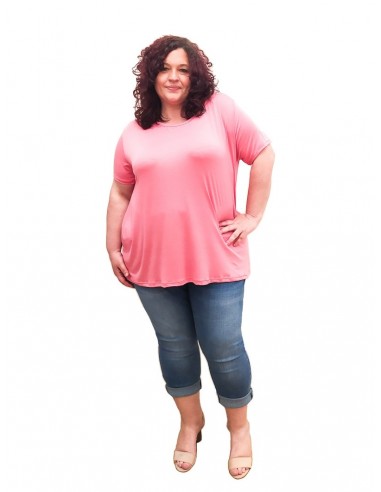 Camiseta básica rosa